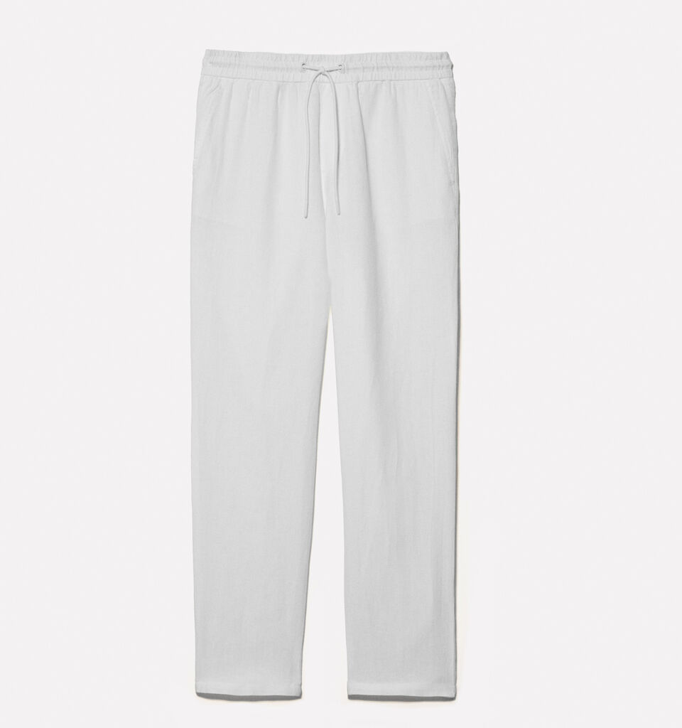 Weiße Jogginghose aus 100% Leinen - joggers hosen für herren - Weiss | Sisley image number 6